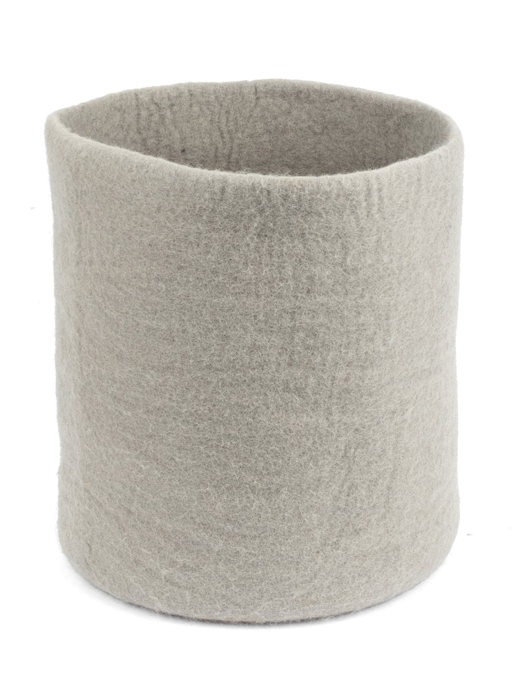 Felt basket light gray