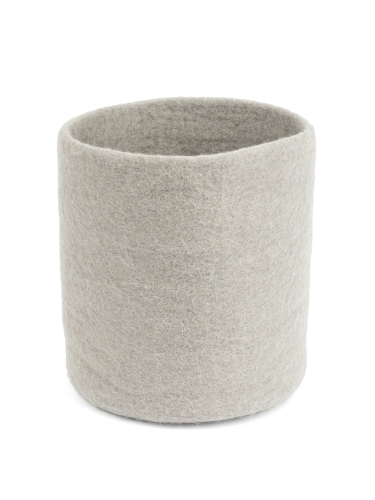 Felt basket light gray